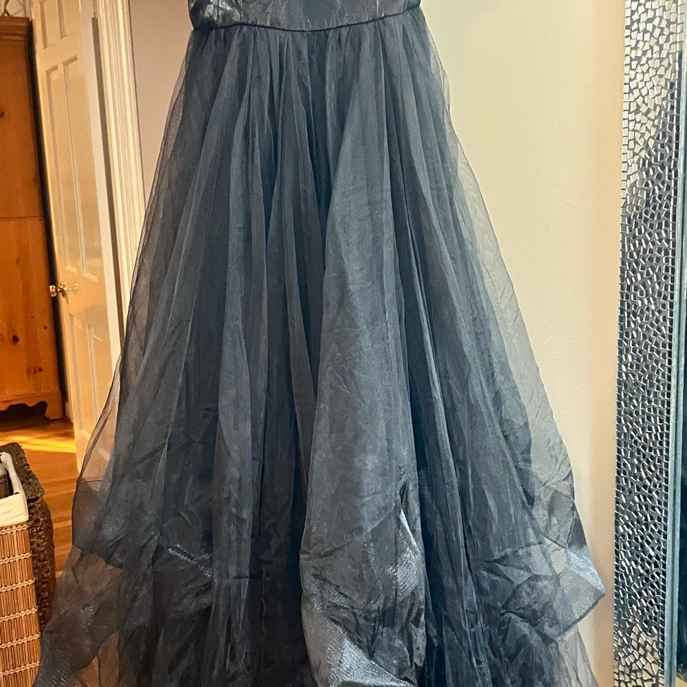 La Femme Off The Shoulder Evening Gown Dress Black - Picture 11 of 11